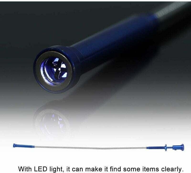 Flexibles Multifunktions-Aufnahmegerät mit Vier-Krallen-Aufnahme (Magnet + 4 Krallen + LED-Licht), langer, federbelastet...