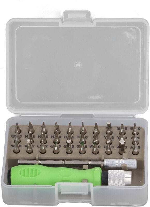 Jeu de Tournevis 32 en 1 Magnétique avec Tige Extension Réglable pour Réparation