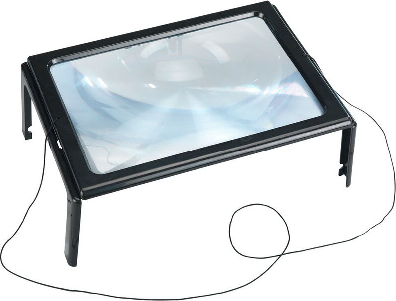 Maximex Leselupe led, 300% Vergrößerung, Schwarz, Kunststoff (abs) schwarz, Kunststoff - schwarz