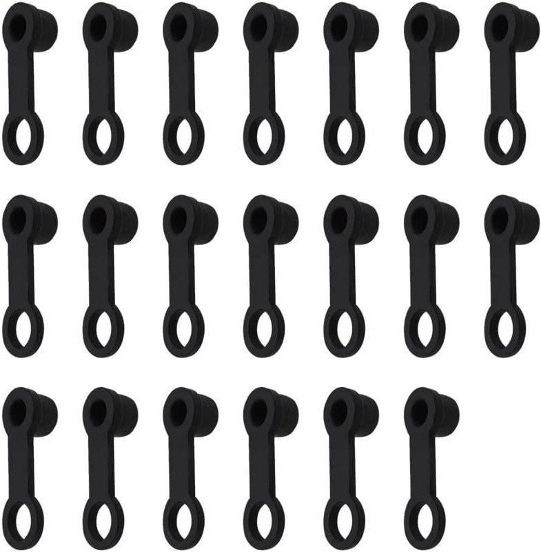 20 Tappi di spurgo freni in gomma per auto e moto 8 mm neri - KZQ