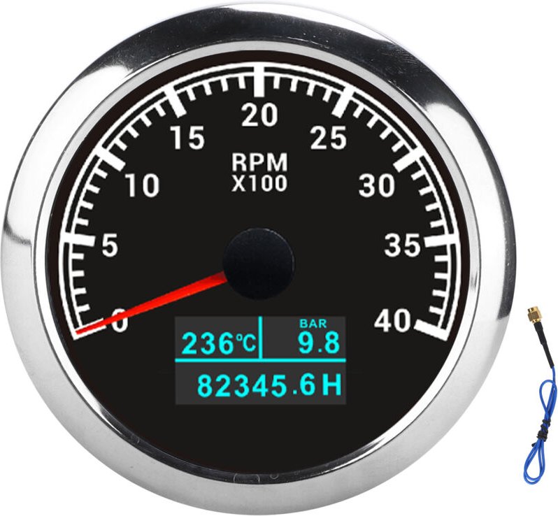 Zeiger-Drehzahlmesser, Drehzahlmesser ABS ABELLEST STEEL EINFACHE INSTALLATION TACHOMOMOT Drehzahlmesser für LKW für Aut...