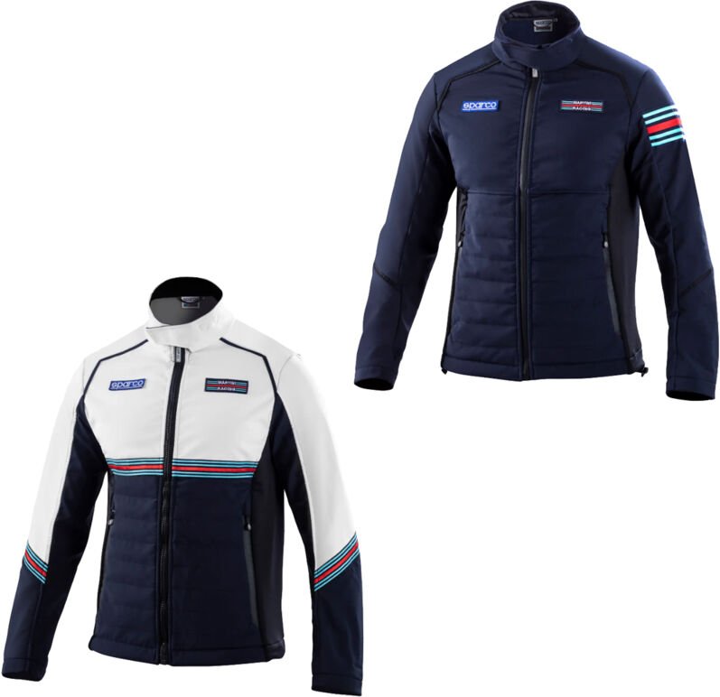 Sparco Softshell Martini Racing Jacke 01363MRBM - XL - Weiß und Blau