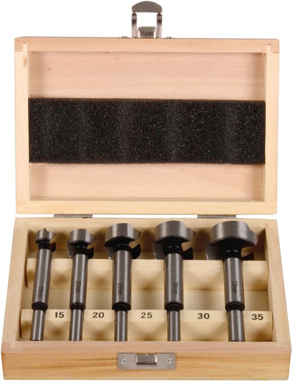 Forstnerbohrer eco Kassette 5tlg, 15/20/25/30/35mm, ungezahnt, PR33001-1 - Projahn