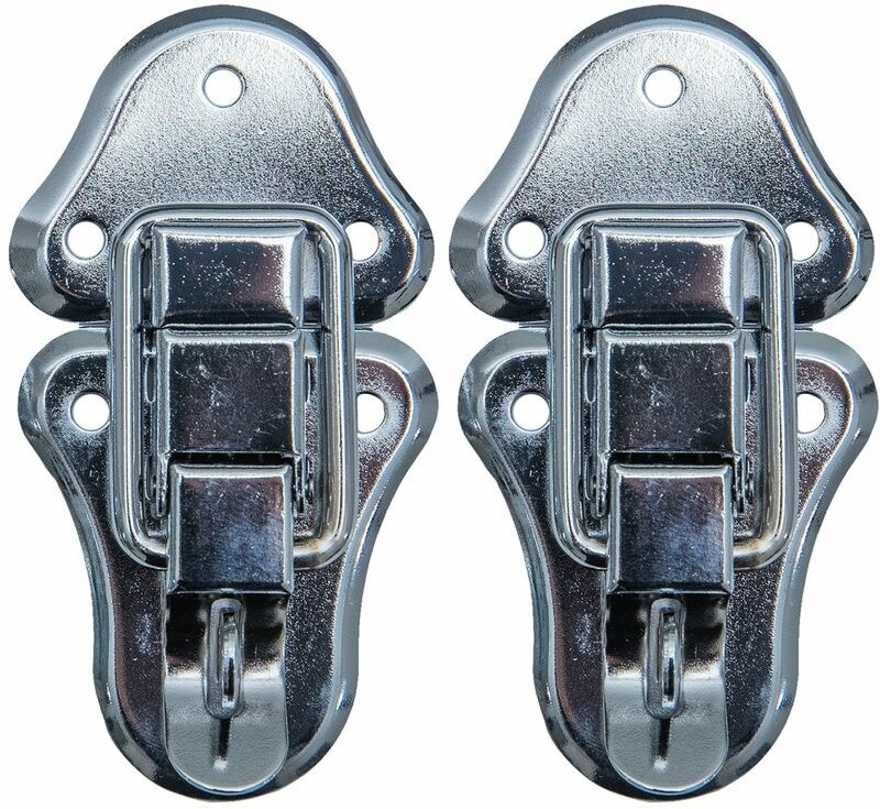 HMF - 14986-09 Spannverschluss mit Schlossöse, 2 Stück, 50 x 95 mm, Silber verzinkt