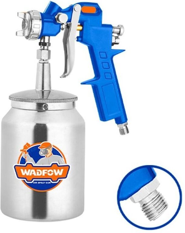 WADFOW WGA1510 Pneumatische Spritzpistole, 1,5-mm-Düse, 1000 ccm, 180–250 mm