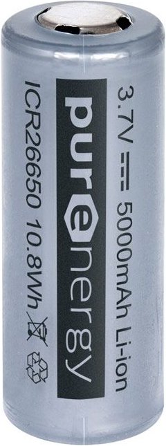 Nimo - Lithium-Batterie 3,7V 5000mA mit Steuergerät 26,5x71mm ICR26650