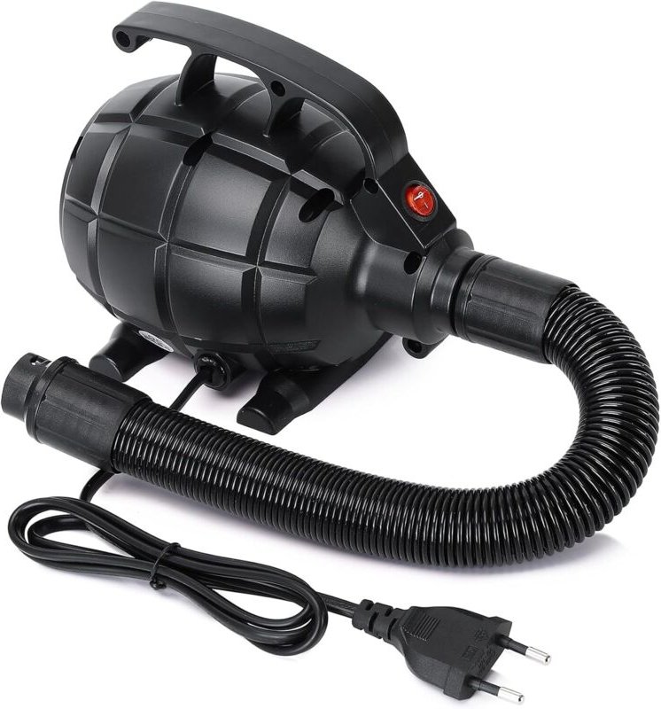 Luftpumpe für Aufblasbare Gegenstände, Elektrische Luftmatratzenpumpe mit 4 Düsen, Tragbarer Schnellfüller zum Aufblasen...