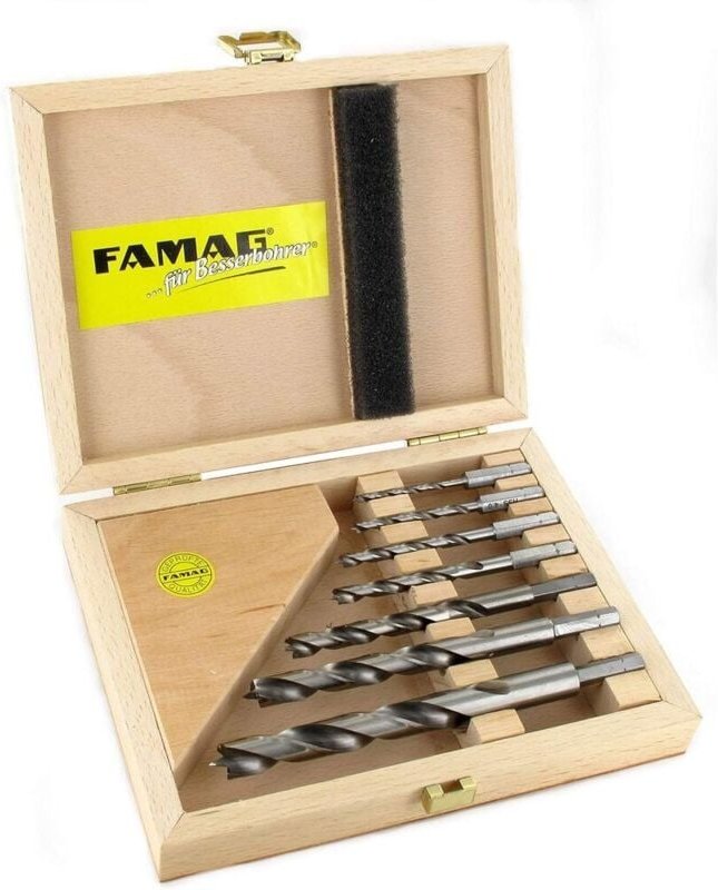 Famag - Holzspiralbohrer Bit-Satz, HSS-G 7-teilig - 159750700