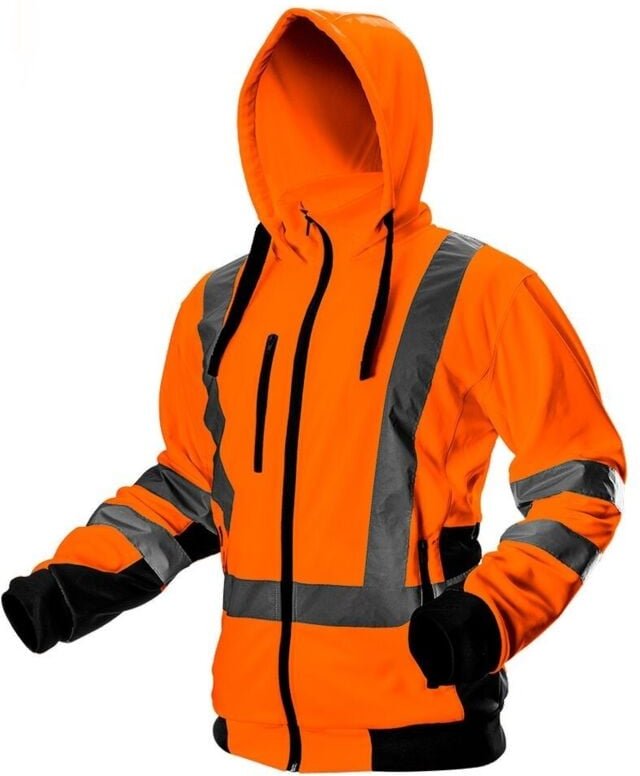 Warnschutz-Arbeitsjacke, Orange, Größe L