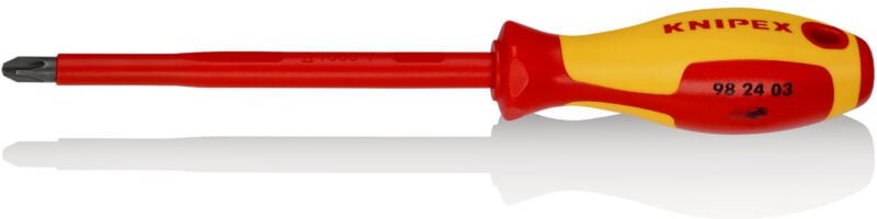 Knipex - 98 24 03 vde Kreuzschlitz-Schraubendreher ph 3 Klingenlänge: 150 mm din en 60900