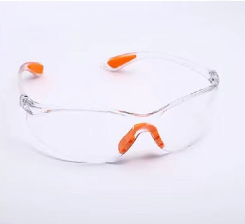 Klare Schutzbrille – Schutzbrille mit Kunststoffgläsern, Nasensteg und Bügelenden aus Gummi für zusätzlichen Tragekomfor...