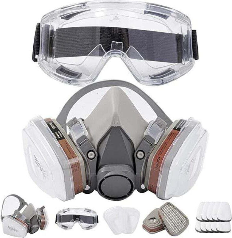 Wiederverwendbare Halbgesichtsmaske gegen organische Dämpfe und Staub für Malerarbeiten, mechanisches Polieren, Holzbear...