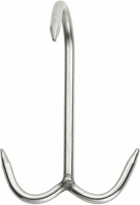 Edelstahlstahl -Metzgerhaken mit 3 Tipps Pack 10 Stücke