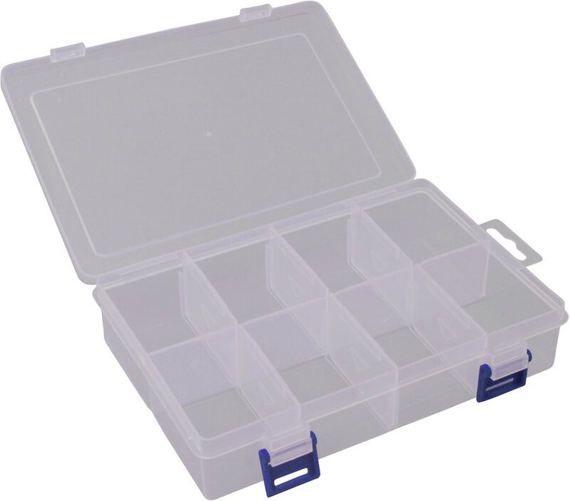 23SA082 Sortimentskasten (l x b x h) 20 x 13.5 x 4.5 cm Anzahl Fächer: 8 variable Unterteil - Quadrios