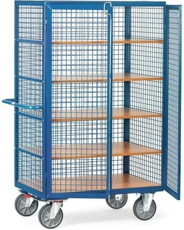 Fetra Kastenwagen offen, mit eingeschweißtem Drahtgitter und Doppel-Flügeltür verkleidet 1000x680