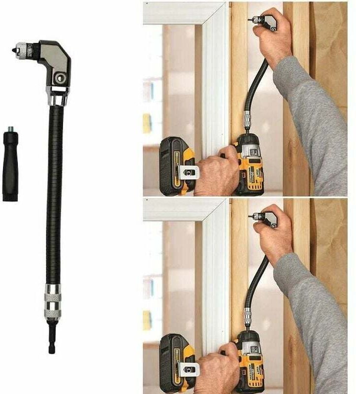 1/4 Flexibler rechtwinkliger Bohr-/Schraubendreheraufsatz für die Holzbearbeitung