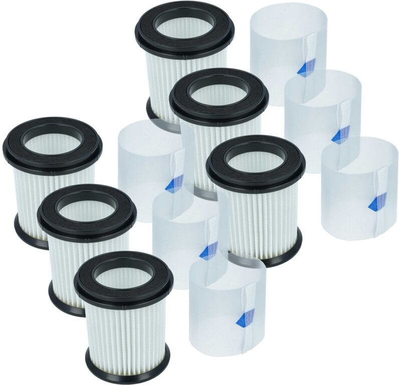 vhbw 6x Staubsaugerfilter Ersatz für INSE 343924, 210410L10 für Staubsauger - HEPA-Filter Schwarz Weiß