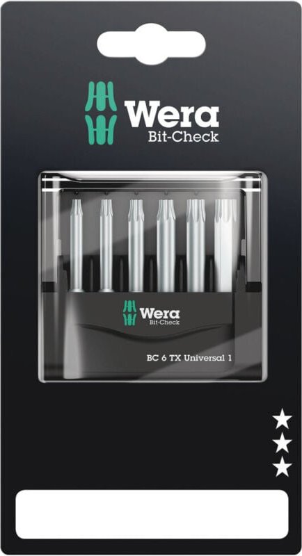 Wera Bit-Set Bit-Check BC 6 TX Universal 1 6-teilig