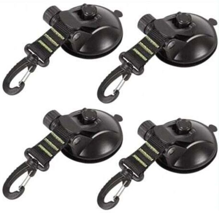 4er-Pack Anker-Saugnäpfe mit Saugnapfbefestigung für Auto, Camping, Plane, Zelt – Multifunktionale Saugnapfbefestigung z...