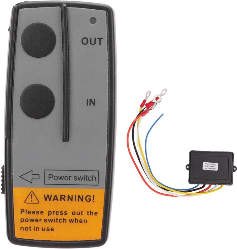 Universeller drahtloser Seilwindenschalter mit 434-MHz-Empfänger für ATV, Schwarz