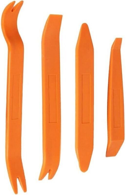 4-teiliges Werkzeugset zum Aus- und Einbau von Audio- und Videopanelen im Auto-Armaturenbrett (Gelb)