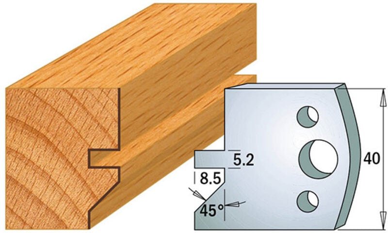 690.084 Paar Messer Kss 40x4mm