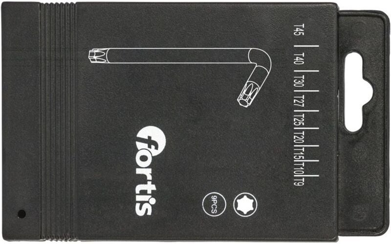 Winkelschraubendreher- Satz in Schiebebox 9-teilig T9-T45 FORTIS