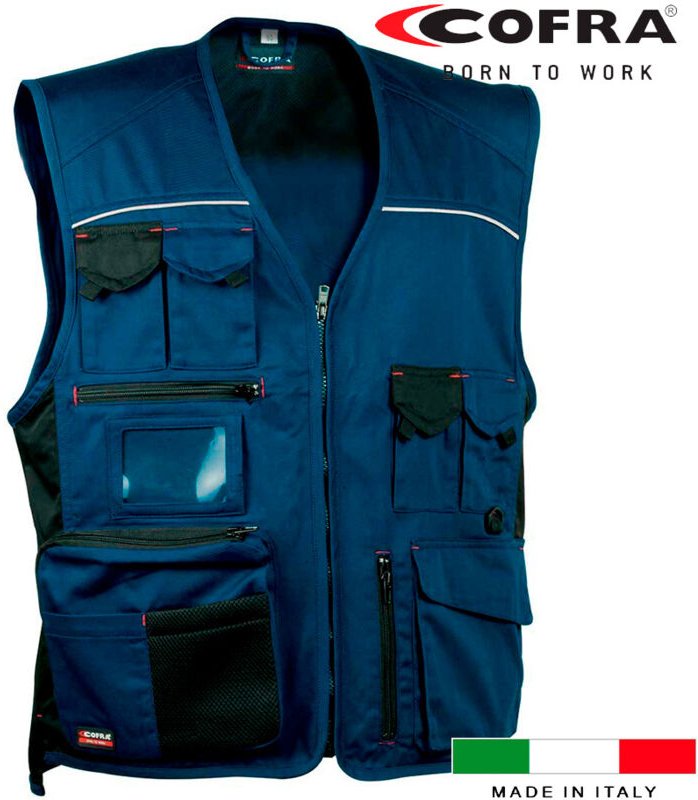 Weste Experte navy blau schwarz Cofra Größe 64