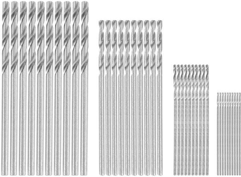 Packung mit 40 Mini-HSS-Zylinderbohrern von 0,5 bis 2,0 mm für Leiterplatten