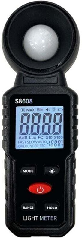 Digitales Luxmeter bis 200.000 Lux, Lichtstärkemesser, Helligkeitsmessgerät