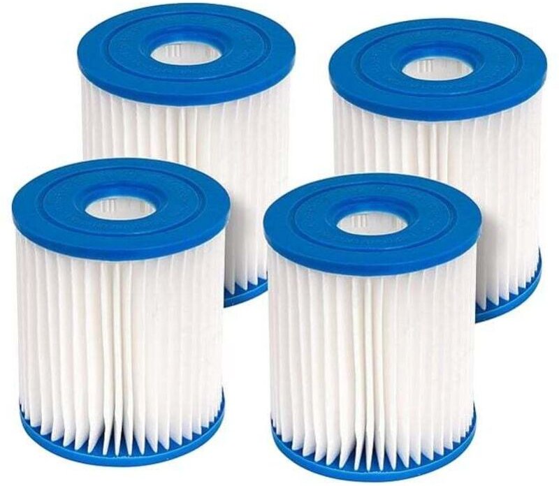 Vtizikl 4 pcs Cartouches de Filtration pour Filtre Piscine Type Intex H
