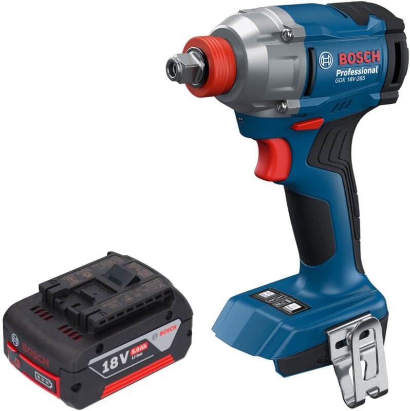 Bosch GDX 18V-285 Professional Akku Drehschlagschrauber 18 V 285 Nm 1/4'' Brushless + 1x Akku 5,0 Ah - ohne Ladegerät
