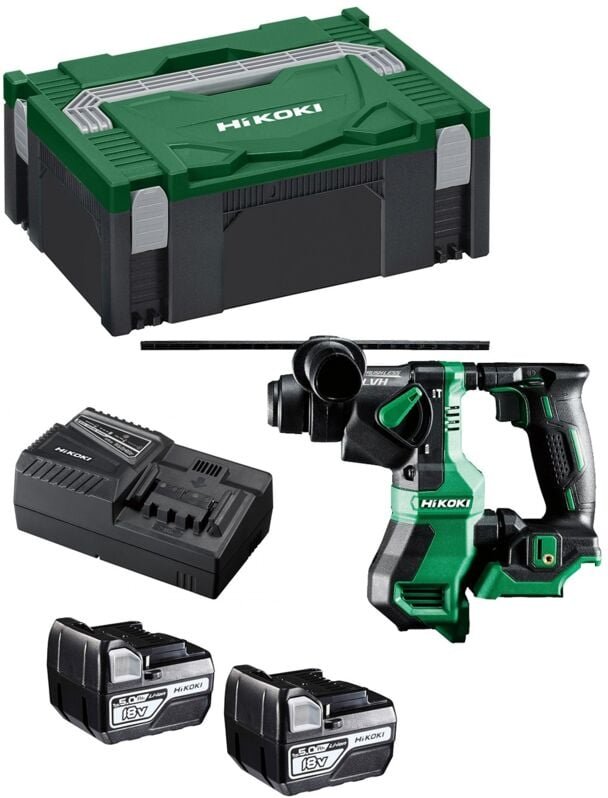 Bohrhammer Hikoki DH18DPAWPZ (2 x 5,0 Ah + UC18YFSL + Koffer hscii)