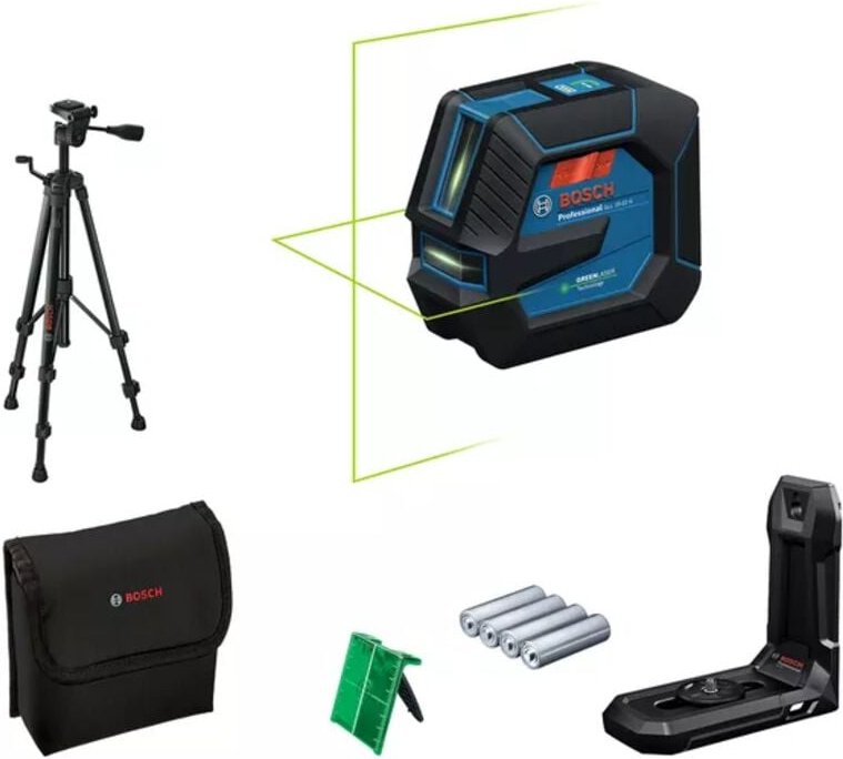 Bosch Linienlaser gll 20-22 g + Universalhalterung LB10 + Baustativ BT150 + Tasche