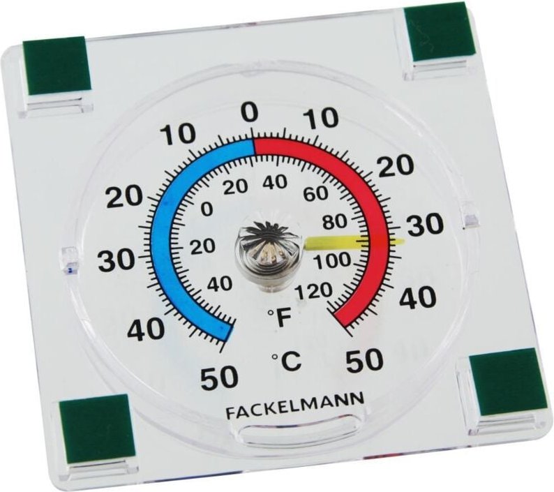 Fackelmann - Fensterthermometer Tecno 7,7 cm Außenthermometer selbstklebend
