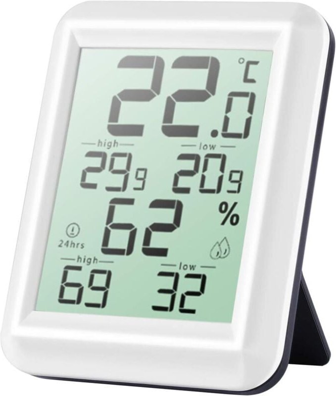 Mini-Thermometer und Hygrometer für den Innenbereich – Hohe Genauigkeit – ℃/℉ umschaltbar – Anzeige des Komfortniveaus