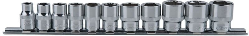 3/8' CHROMEplus 6-kant-Stecknuss-Satz, 11-tlg 8-19mm