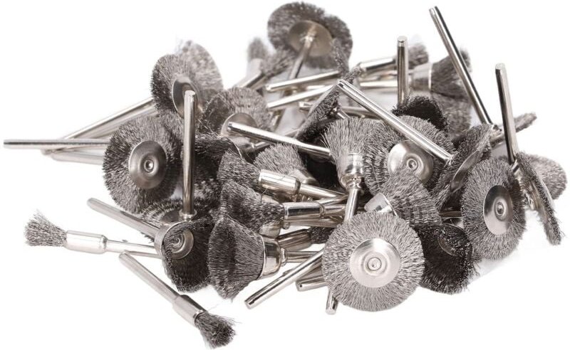 Set aus Drahtbürsten, lange Lebensdauer, leicht austauschbar, 3-förmige Bürstenräder, Stiftbürsten, Staubzubehör