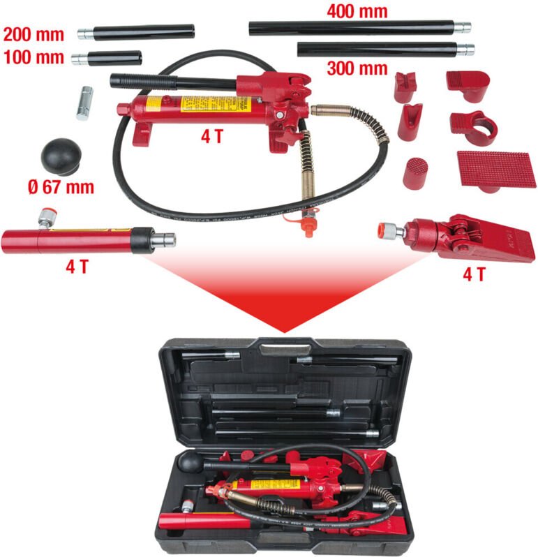 Hydraulischer KFZ-Richtwerkzeugsatz, 4 t