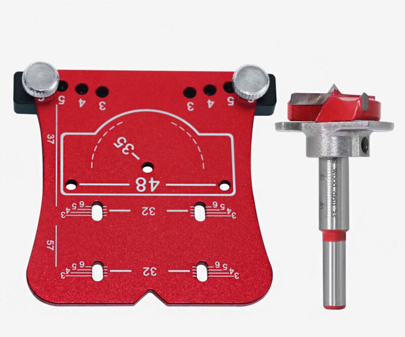 Lochsäge für Scharniere aus Aluminiumlegierung für die Holzbearbeitung, Positionierplatte für 35-mm-Scharnierlöcher, spe...