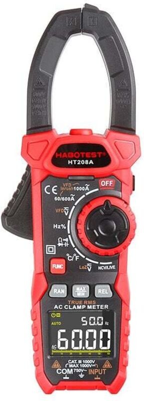 1000A AC/DC-Stromzange, professionelles TRMS-Stromzangenmessgerät, VFD, LOZ-Modus, Einschaltstrommessung – HT208D