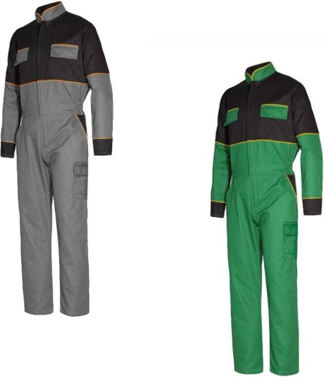 7070 Bicolor Arbeitsanzug - xxxl - Grau - Issaline