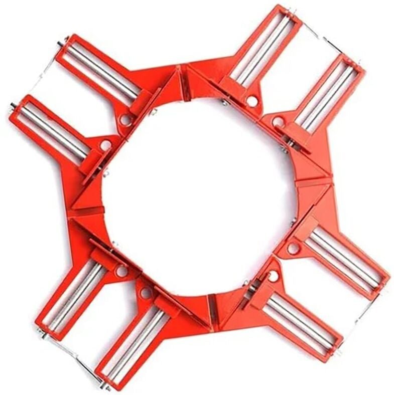 90°-Winkelklemmen, 4 Stück, Vierkant-Positionierklemmen, Spannwerkzeuge aus Aluminiumlegierung für die Holzbearbeitung