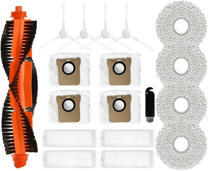 Für Vakuum Wichtigsten Seite Pinsel HEPA-Filter Mopp Pad Staub Tasche Teile
