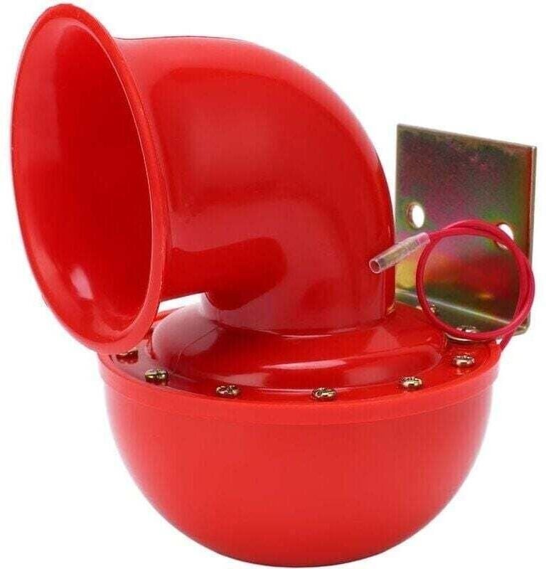 150db Autohupe Rotes Lufthorn Elektrisches Bullhorn Kuhklang Metallhorn für lkw Zug Boot Motorrad Auto