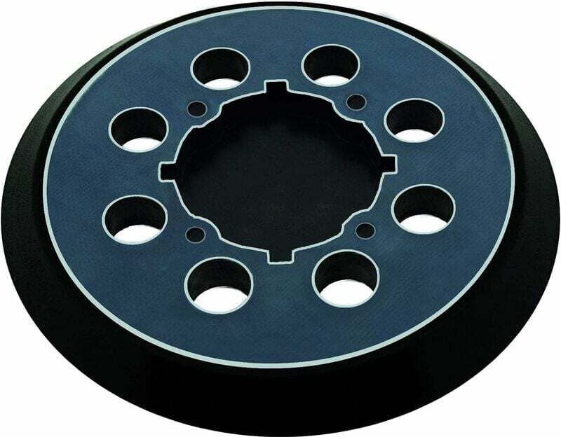OSSCS003 Stützteller für Exzenterschleifer, 125 mm, mittelgroß, 8 Löcher, Klettverschluss, kompatibel mit DeWalt DWE6423...