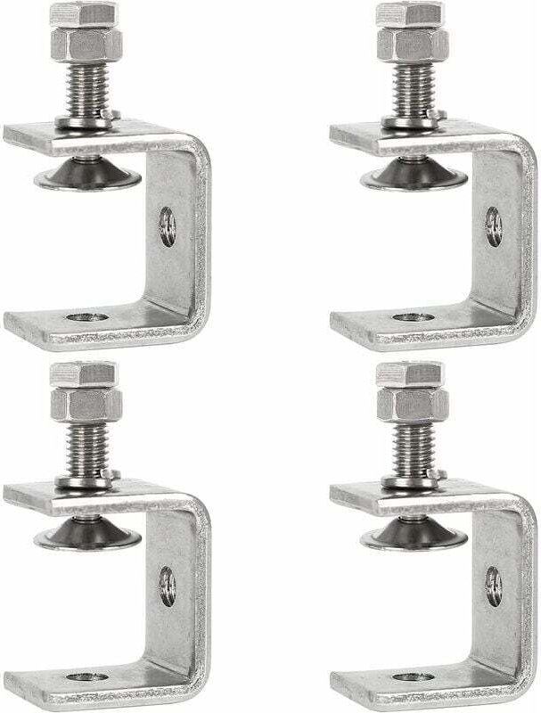 Pince Robuste Acier Inoxydable,4PCS Serre-Joints C,0-25mm Pince C Robuste,Pince Fixation Travail Bois,Tiger Clamp avec L...
