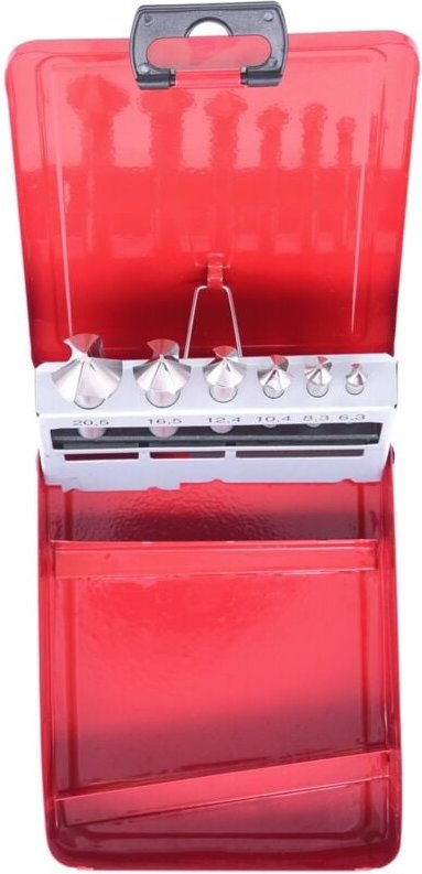 Ks Tools hss Kegel- und Entgratsenker-Satz, Stahlblechkassette 6-tlg.