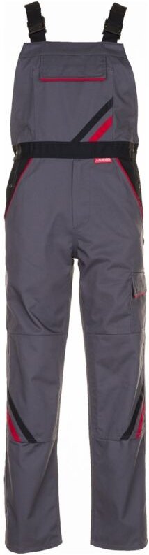 Planam Latzhose Highline Gr. 26 schiefer/schwarz/rot