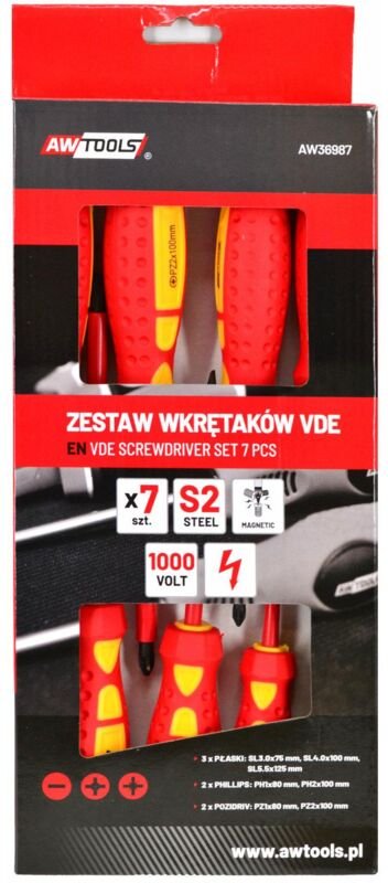AWTOOLS SET DE ISOLIERTE SCHRAUBENDREHER / 7 Stück S2